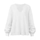 thumbnail image 1 of Jersey De Otoño, Sudadera De Mujer Con Dobladillo Suelto Patrón De Gofres Con Abertura Lateral Para El Hogar ANGGREK Otros, 1 of 6
