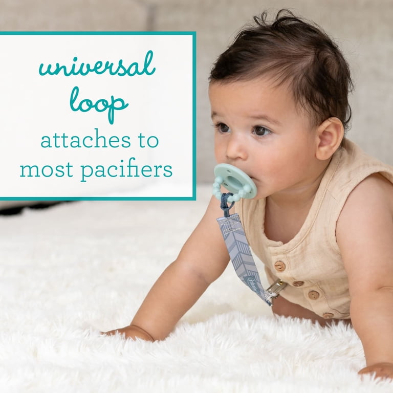 Infantino Pacifier Clips By Booginhead, Blue Arrows, 2-Pack photo 4