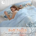 thumbnail image 4 of 3 Piece Blue Coastal Duvet Cover Set Twin Size,Microfiber Comforter/Quilt Cover with Corner Ties and 2 Pillowcases,Summer Nautical Beach Conch Starfish Coral All Season Bedding with Zipper Closure, 4 of 8
