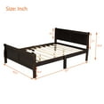 thumbnail image 4 of Hassch Wooden Platform Bed Frame Queen Size Mattress Foundation Sleigh Bed, Espresso, 4 of 10