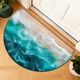 thumbnail image 5 of Uuiauoio Half Circle Bath Mat Non-Slip, Bathroom Rugs, Rubber Backing Absorbent Quick Dry Machine Washable Carpet for Bathroom Floor, Bedroom Home Decor 16" x 24", 5 of 6