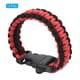 thumbnail image 3 of Pulseras de paracord de supervivencia Uxcell, paquete de 2, pulsera de paracord trenzada, negra, roja, 3 of 5