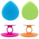 thumbnail image 2 of FELTECHELECTR Cepillos de limpieza facial de silicona, 4 unidades, almohadillas limpiadoras faciales, masajeadores de mano con ventosa (naranja, rosa, azul y verde), 2 of 4