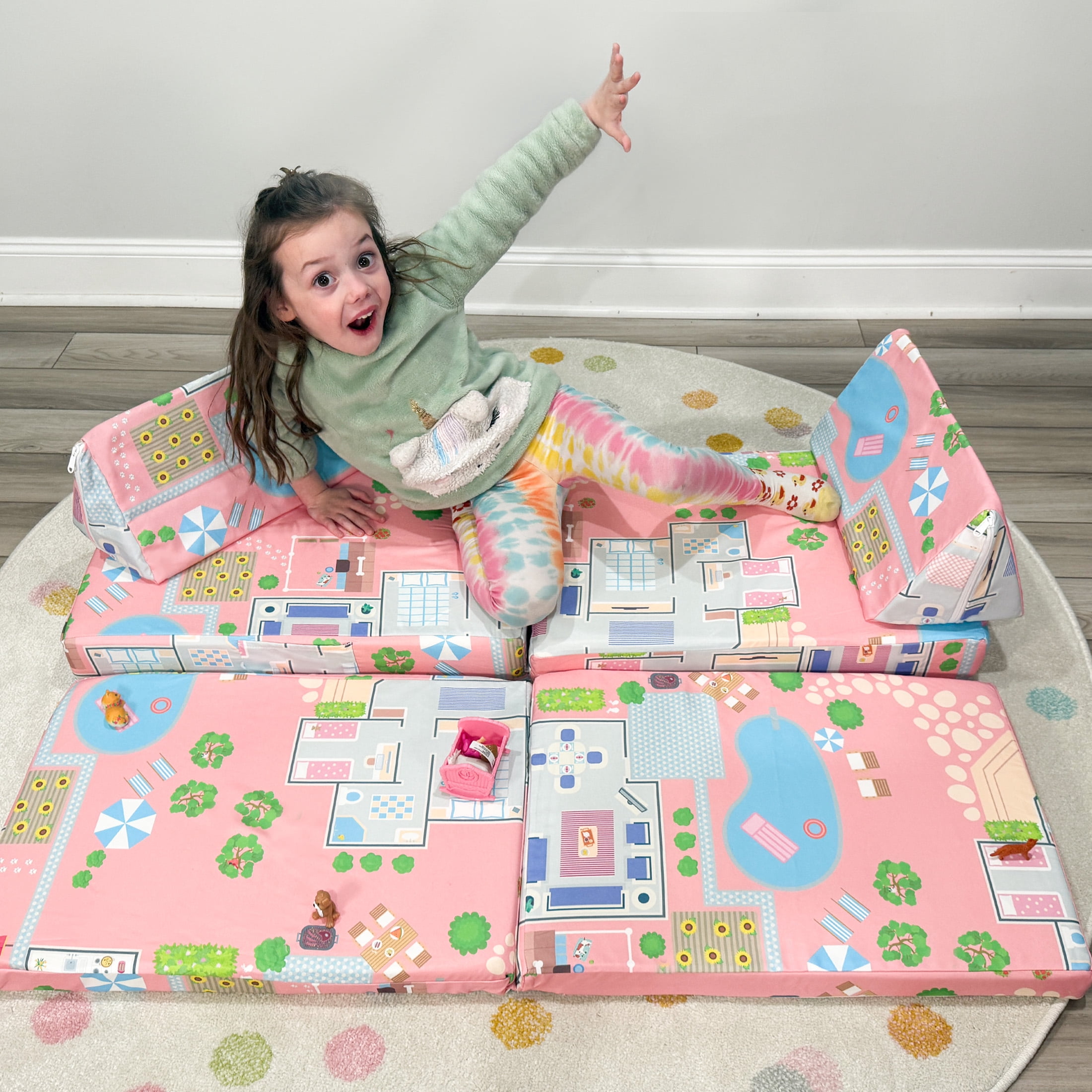 Imaginarium Little Brother, Little Sister Kids and Toddler Play Couch, Doll House