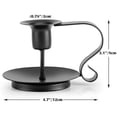 thumbnail image 3 of Candelabros, Candelabro Vintage De Hierro Forjado con Mango para Mesa De Cena 12X12X8cm 2 Piezas Negro, 3 of 5