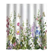 BKBP Waterproof Shower Curtain 70x70 Inch with 12 Hooks, Heavy-Duty PEVA Bathroom Curtain for Tub Enclosure, Machine-Washable Quick-Dry Mold-Resistant Design