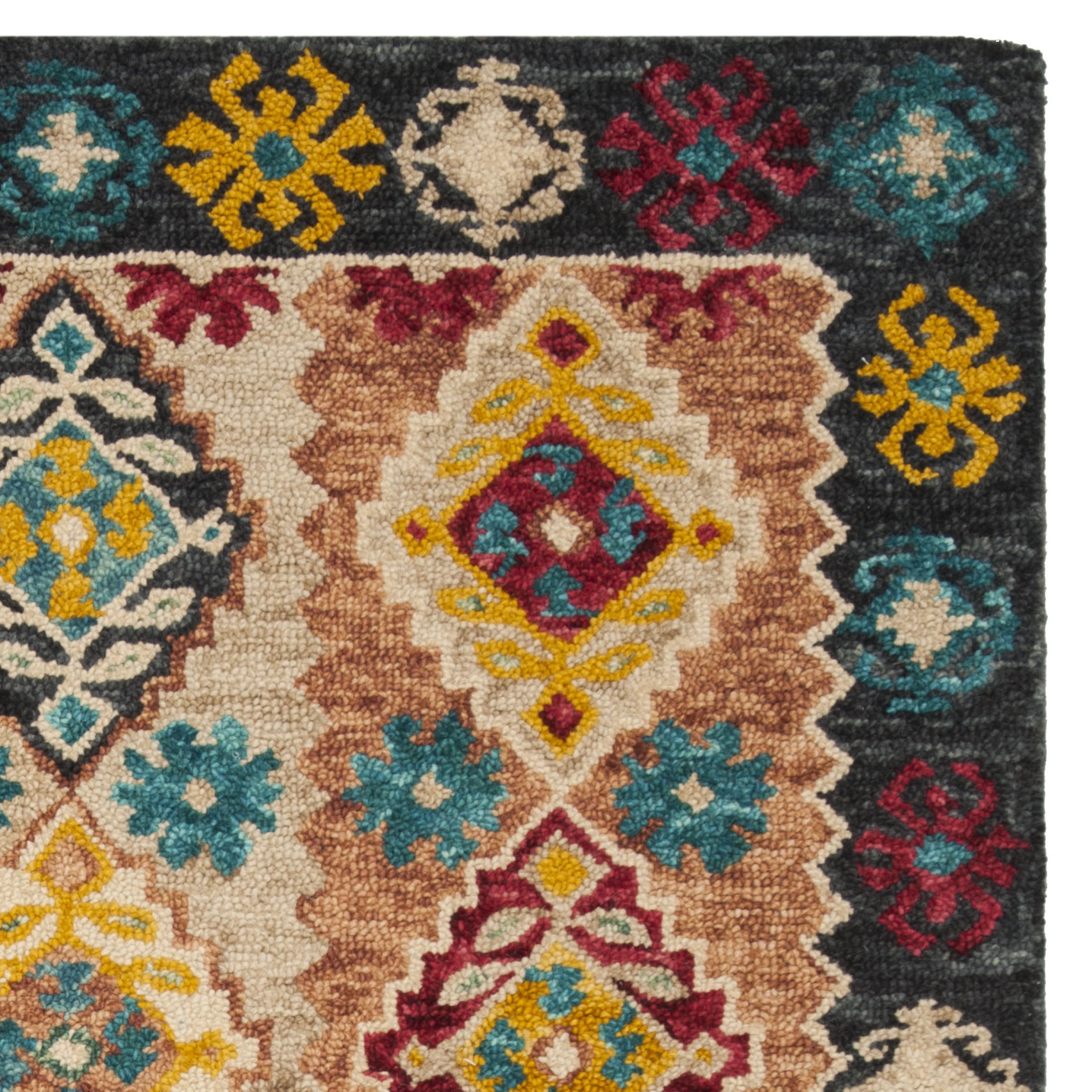 SAFAVIEH Aspen Jovka Geometric Wool Area Rug, Beige/Charcoal, 4' x 6'