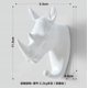 thumbnail image 2 of Perchero y perchero toallero gancho de pared llave animal perchero blanco rinoceronte, 2 of 5