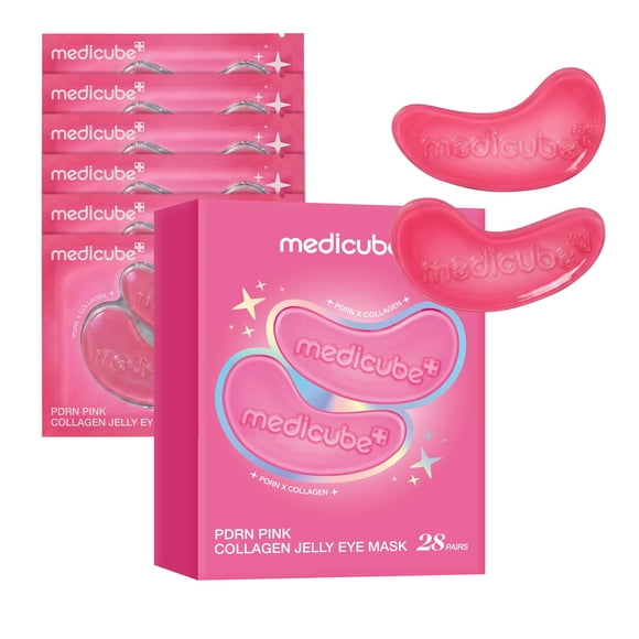 Mascarilla para ojos medicube PDRN Pink Collagen Jelly, 28 pares