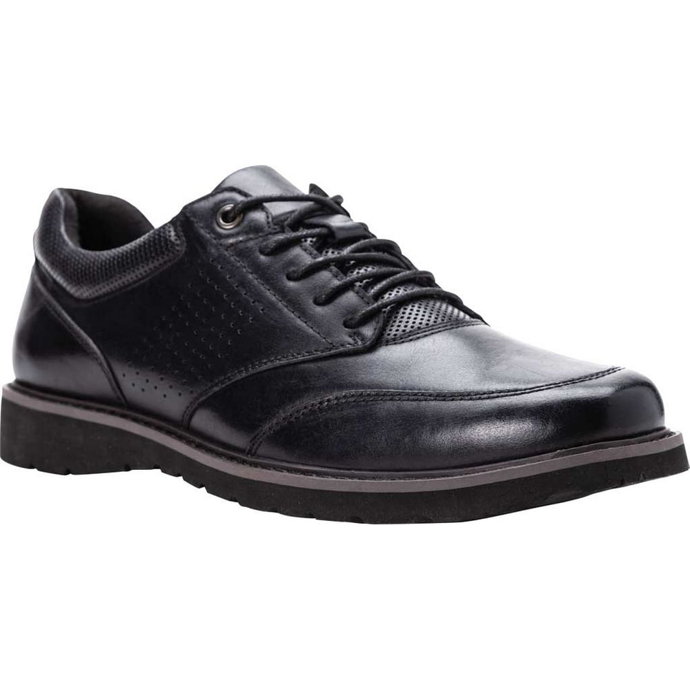 Propet - Men's Propet Garrett Orthopedic Shoe Black Full Grain Leather ...