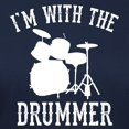 thumbnail image 3 of CafePress - I'm With The Drummer Women's Classic T Shirt - Women's Traditional Fit Dark T-Shirt, 3 of 4