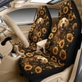 thumbnail image 3 of Xixirimido Automotive Seat Covers for Cars Trucks and SUVs Car Seat Covers for Front Seats with Car Seatbelt Covers & Armrest Box Cover, Set of 5, Golden Retriever Sunflower, 3 of 8