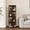 Walnut, variant on Rotating Bookshelf, 4 Tier Small Bookcase Corner Shelves Display Storage Tower Space-saving Revolving For Small Space, White