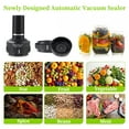 thumbnail image 6 of ELCTRTICI Vacuum Sealer, Mason Jar Vacuum Sealer Kit, Regular & Wide Mouth Attachments, Silicone Sealing, Food Preservation, Black, 6 of 7