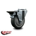thumbnail image 2 of 4 Inch Thermo Rubber Wheel Swivel Bolt Hole Caster with Posi Lock Brake, 2 of 2