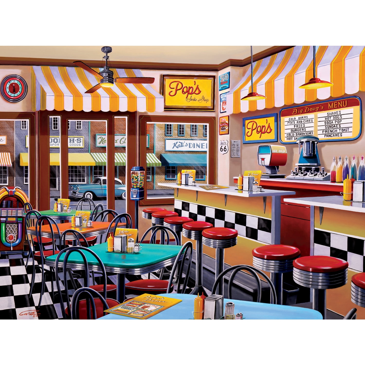 MasterPieces 750 Piece Jigsaw Puzzle - Pop's Soda Fountain - 18"x24"