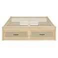 thumbnail image 5 of Pinovk Full Size Platform Bed with 6 Storage Drawers, Antique Natural, 5 of 20