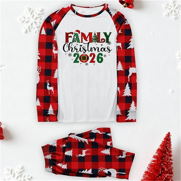 Blusa y pantalones con estampado a cuadros para hombre y papá, ropa familiar, pijamas, blusa y pantalones de poliéster