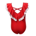 thumbnail image 4 of Isvgxsz New Swimwear For Girls Multicolor Cute Sleeveless Baby Girls One-Piece Swimsuits Lightweight Round Neck Flounce Bathing Suits For Kids One Piece Red 140, 4 of 10