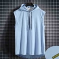 thumbnail image 2 of KCAHPAN Muscle Cut Off TShirt Sleeve Men Workout Hooded Tank Tops Sleeveless Gym Hoodie, 2 of 15