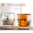 thumbnail image 4 of Tazas lindas con forma de oso, té, café, leche, pareja, tazas de vidrio de doble pared, regalos divertidos para San Valentín y cumpleaños., 4 of 5