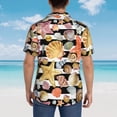 thumbnail image 4 of Balery Sea Shell Camisas hawaianas de manga corta para hombre, camisas playeras de corte holgado, camisas de vacaciones con botones,Medium, 4 of 7