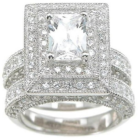 925 Sterling Silver Rhodium Finish Cz Antique Style - Plutus Brands Cz 925 Sterling Silver Rhodium Finish 925 sterling silver rhodium finish cz antique style plutus brands cz 925 sterling silver rhodium finish