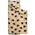 thumbnail image 2 of Hedgehog and Polkadot Beige Pattern Teens Toddler Nap Mat with Pillow, Sleeping Mat Bag for Preschool Daycare 59"x22", 2 of 6