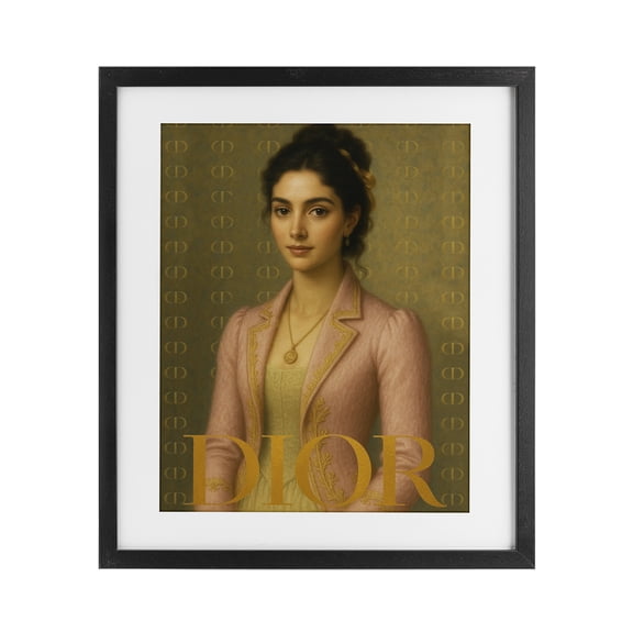 Stupell Industries Iconic Gentlewoman Fashion Black Framed Print Under Glass, design by Grotto Studios