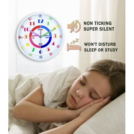 Colorful Teaching Wall Clock,Learning Time,Decorative Clocks,White Colorful Teaching Wall Clock,Learning Time,Decorative Clocks,White f 54 fe 492 3508 4 e 6 a 8 e