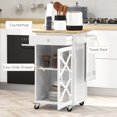 thumbnail image 4 of HOMCOM Îlot de Cuisine Roulant avec Rangement Chariot de Cuisine sur Roues Blanc, 4 of 10