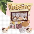 thumbnail image 2 of Lsotier Lindo gatito gato snack almohada decorativa de pudín relleno con mini muñecas de gato animal pudín juguete de peluche kawaii almohada de peluche regalo para lescentes niñas y niños, 2 of 3