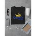 thumbnail image 3 of Queen Bday Blue Lettering T-Shirt Men -Image by Shutterstock, Male 3X-Large, 3 of 4
