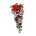 thumbnail image 5 of FVDPWYE Snowy Christmas Wreath Decorative Hanging Ornament for Party Home Xmas Decor Red, 5 of 9