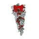 thumbnail image 5 of Corona navideña nevada para puerta de entrada, corona de invierno decorada con guirnalda de bolas de lazo Rojo, 5 of 9