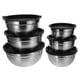 thumbnail image 1 of juego de tazones para mezclar con tapas, tazones de almacenamiento de acero inoxidable, tazones apilables para alimentos de cocina, 1 of 7