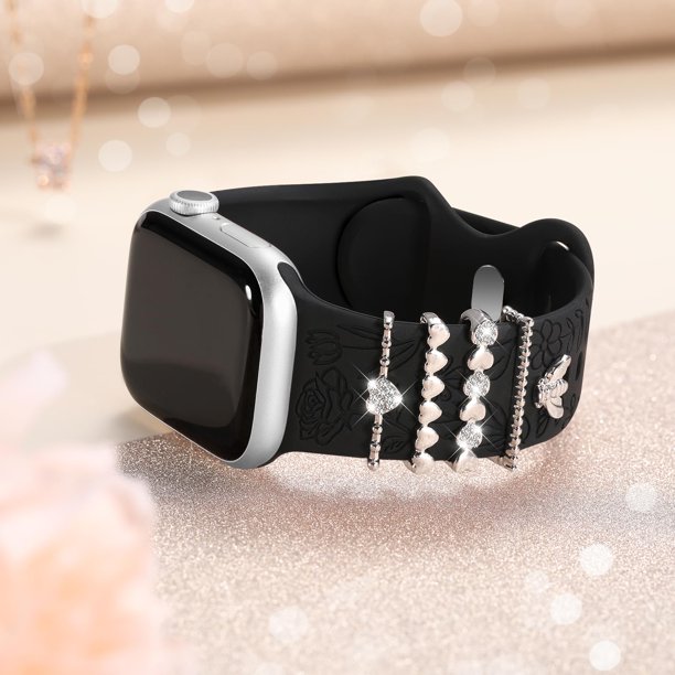 Comvin Flower Engraved Band Compatible with Apple Watch  display picture 2