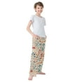 thumbnail image 3 of FORMRS Boys Pajama Pants with Pockets Size 13-14Y Kids Lounge Sleep Bottoms, Watercolor Leaves, 3 of 8