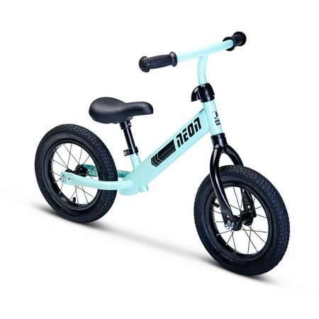 NEON Balance Bike 12" Teal, Air Tire Training No Pedal Push Bicycle for Kids Age 3 to 5 years