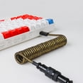 thumbnail image 5 of Coiled Type C USB C aviator Coiled Cable for Mechanical Keyboard Cable Aviator Connector Spiral Paracord, 5 of 5