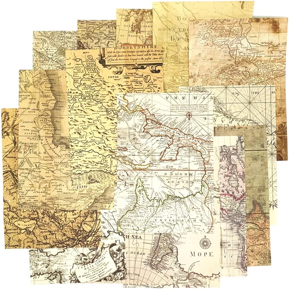 150pcs Vintage Scrapbooking Paper,Old Book Page Music Notes Background Material Paper for DIY Decoupage Junk Journal Scrapbooks Supplies