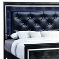 thumbnail image 2 of Benjara Queen Size Bed with LED Illuminated Headboard, Black, 2 of 3