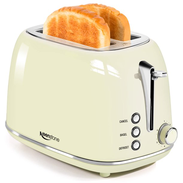 Toaster Keenstone Retro 2 Slice Toaster Stainless Steel Toaster with