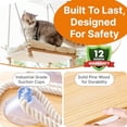 thumbnail image 5 of Cat Window Perch with Industrial-Grade Suction Cups - Solid Pine Wood Hammock Bed Soft Cushion - 42 lb Capacity for Cats Inside, 5 of 9