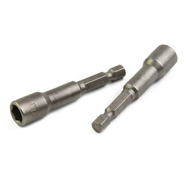 10Pcs 8 mm Magnetic Tech Screw Driver Tek Bit Drill Nut Setter Roofing Cladding