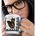 thumbnail image 2 of 3drose, Love My Maine Coon Cat - Brown Tabby, 11oz Two-tone Blue Mug, 2 of 6