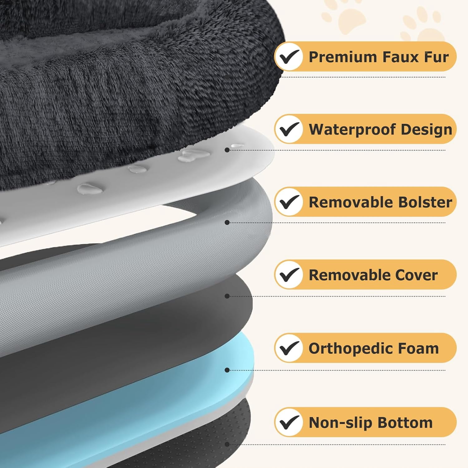 SWITTE Human Dog Bed for Adult, 71"x47"x13" Washable Large Human Size Dog Bed with Blanket for People Doze Off, Removable Giant Dog Bed with Pillow for Adult Pet - Dark Grey