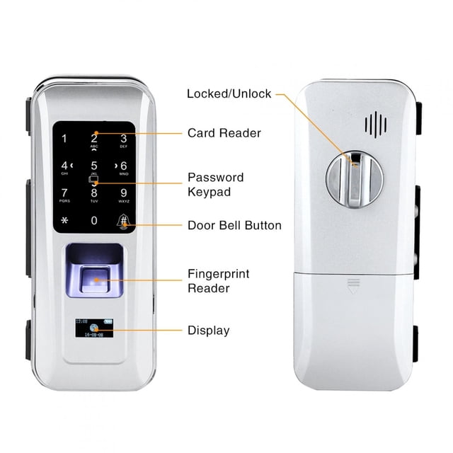 Cerradura De Puerta De Vidrio Con Control Remoto, Eléctrica Para Control De Acceso De Seguridad Inteligente ANGGREK Como se muestra en la descripción