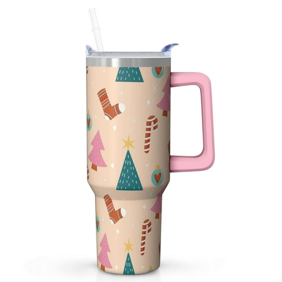 40oz Snowman Christmas Tumbler with Lid Straw Stainless Steel Insulated Cup Gifts for Home Travel