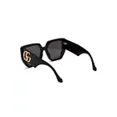thumbnail image 3 of Gucci GG 0956S 003 Black Gold Cat Eye Grey Lens Oversized Sunglasses New 54mm, 3 of 5